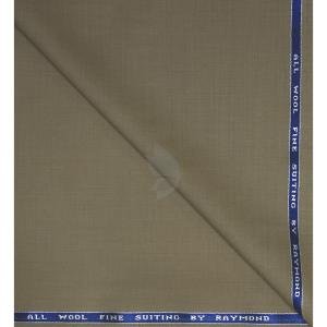 Raymond 100% Pure Wool (All Wool) Plain Beige Color Unstitched Trouser Fabric - 1.25 Mts / VV2094