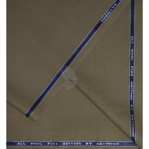 Raymond 100% Pure Wool (All Wool) Plain Beige Color Unstitched Suit Fabric - 3.5 Mts / VV2096