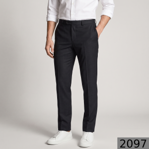 Raymond 100% Pure Wool (All Wool) Plain Dark Grey Color Unstitched Trouser Fabric - 1.25 Mts / VV2097