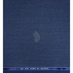 Raymond 100% Pure Wool (All Wool) with HERRINGBONE Weaving Plain Blue Color Unstitched Suit Fabric - 3 Mts / VV2102