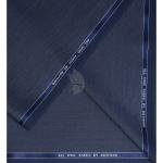 Raymond 100% Pure Wool (All Wool) with GABARDINE Weaving Plain Blue Color Unstitched Suit Fabric - 3.5 Mts / VV2108