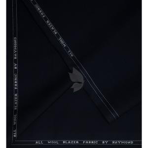 Raymond 100% Pure Wool (All Wool) Navy Blue Color Solid Unstitched Suit Fabric - 3.5 Mts / VV2124