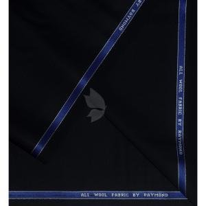 Raymond 100% Pure Wool (All Wool) Black Color Solid Unstitched Suit Fabric - 3.5 Mts / VV2127