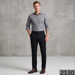 Raymond 100% Pure Wool (All Wool) Black Color Solid Unstitched trouser Fabric - 1.3 Mts / VV2130
