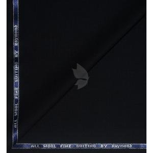 Raymond 100% Pure Wool (All Wool) Black Color Solid Unstitched trouser Fabric - 1.3 Mts / VV2130
