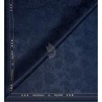 Raymond "CEREMONIA" Collection Wool Blended Navy Blue with Jacquard and Floral design Unstitched Sherwani (Kurta) Fabric - 2.5 Mts / VV2138