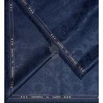 Raymond "CEREMONIA" Collection Wool Blended Navy Blue with Jacquard and Floral design Unstitched Sherwani (Kurta) Fabric - 2 Mts / VV2140