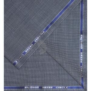 Raymond Merino Wool blended Blue colour with Self checkered design Unstitched Suit Fabric - 3.5 meters / VV2170