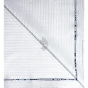 Raymond 100% Premium (Giza) Cotton Vertical Striped Grey colour Unstitched Shirt Fabric - 1.60 mts / VV2201