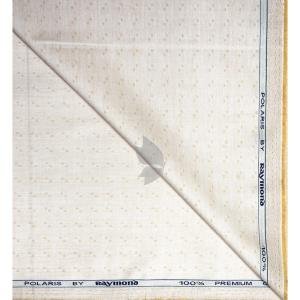 Raymond 100% Premium (Giza) Cotton Jacquard Beige colour Unstitched Shirt Fabric - 1.60 mts / VV2206