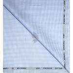 Raymond 100% Premium (Giza) Cotton Self Checkered Blue colour Unstitched Shirt Fabric - 1.60 mts / VV2212