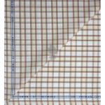 Raymond 100% Premium (Giza) Cotton Checkered Orange (Apricot) colour Unstitched Shirt Fabric - 1.60 mts / VV2226