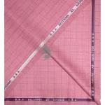 Raymond 35% Vicose blended Pink (Old Rose) colour with Jacquard Weaving Checkered Pattern unstitched Suit Fabric - 3 Mts / VV2318