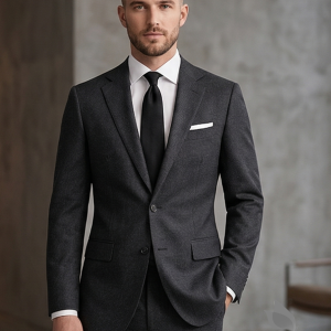 Raymond 35% Vicose blended Brown colour with scattered design Plain (solid) unstitched Suit Fabric - 3 Mts / VV2321