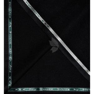 Raymond 35% Viscose blended Black colour Solid Pattern Unstitched Suit Fabric of 3.25 Mts / VV2333