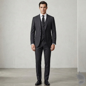 Raymond 35% Viscose blended Grey colour Solid Pattern Unstitched Suit Fabric of 3.25 Mts / VV2335