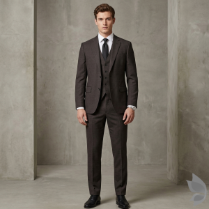 Raymond 35% Viscose blended Brown colour Solid Pattern Unstitched Suit Fabric of 3.5 Mts / VV2338