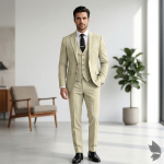 Raymond 35% Viscose Blended Beige colour Solid Pattern Unstitched Suit Fabric of 3.5 meters / VV2352