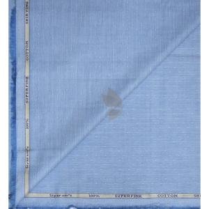 Siyaram's 100% Superfine Cotton with Jacquard weave Solid Pattern Pale Blue (Light Blue) colour Unstitched Shirt Fabric of 1.60 Mts / VV2356I