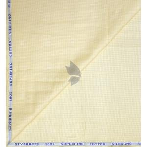 Siyaram's 100% Superfine Cotton with Jacquard weave Solid Pattern Champagne (Beige) colour Unstitched Shirt Fabric of 1.60 Mts / VV2356N