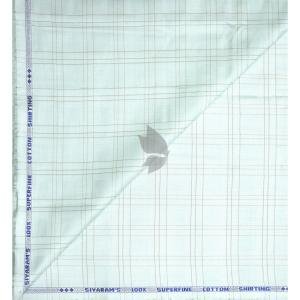 Siyaram's 100% Superfine Cotton with Jacquard weave Solid Pattern Celadon (Light Green) colour Unstitched Shirt Fabric of 1.60 Mts / VV2356Q