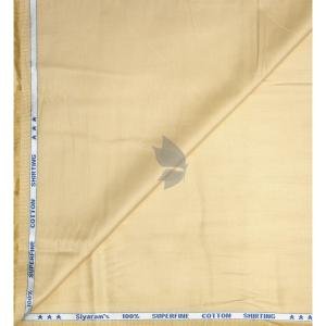 Siyaram's 100% Superfine Cotton Amber (Gold) colour with Solid Pattern Unstitched Shirt Fabric of 1.6 Mts / VV2357B