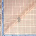 Siyaram's 100% Superfine Cotton Orange (Champagne) colour with Checkered Pattern Unstitched Shirt Fabric of 1.6 Mts / VV2359B