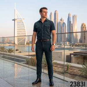 Raymond 100% Egyptian Giza Cotton (Premium Cotton) Olive Green (Dark Green) colour Plain Pattern Unstitched Shirt Fabric of 1.60 meters / VV2383I