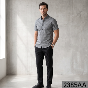 Raymond 100% Egyptian Giza Cotton Grey (Slate) colour Jacquard Pattern Unstitched Shirt Fabric of 1.60 meters / VV2385AA