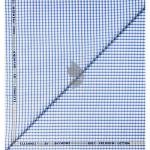 Raymond 100% Egyptian Giza Cotton (Premium Cotton) Blue Checkered Pattern Unstitched Shirt Fabric of 1.60 meters / VV2387C