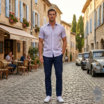 Raymond 100% Pure Linen White color Checkered Unstitched Shirt Fabric of 1.6 meters / VV2389Y