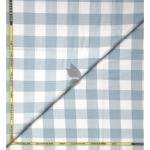 J.Hampstead Moretti Premium Egyptian Collection with 100% Giza Cotton White Checkered Pattern Unstitched Shirt Fabric of 1.6 mts - Made In Italy / VV2391A