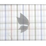 J.Hampstead Moretti Premium Egyptian Collection with 100% Giza Cotton White Colour Checkered Pattern Unstitched Shirt Fabric of 1.6 mts - Made In Italy / VV2425