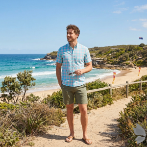 Siyaram's 100% Superfine Cotton Light Blue (Aqua Marine) colour with Checkered Pattern Unstitched Shirt Fabric of 1.6 Mts / VV2465