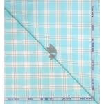 Siyaram's 100% Superfine Cotton Light Blue (Aqua Marine) colour with Checkered Pattern Unstitched Shirt Fabric of 1.6 Mts / VV2465