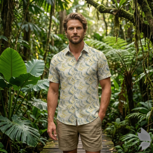 Siyaram's Royale Linen 100% Linen with 60 Lea count Digital Printed Multicolour Unstitched Shirt Fabric of 1.6 Meters / VV2505