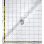 J.Hampstead Moretti Premium Egyptian Collection with 100% Giza Cotton White Colour Checkered Pattern Unstitched Shirt Fabric of 1.6 mts - Made In Italy / VV2534