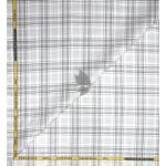 J.Hampstead Moretti Premium Collection with 100% Giza Cotton Grey (Tan) colour Checkered Pattern Unstitched Shirt Fabric of 1.6 mts - Made In Italy / VV2540