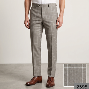 Raymond Australian Merino wool blend Checkered Pattern Beige colour Unstitched Trouser Fabric of 1.25 meters / VV2595