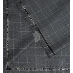 Raymond 45% Australian merino wool blended with Special Finish Checkered Pattern Grey colour Unstitched Suit Fabric of 3.5 meters / VV2605