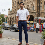 Weaves Empire 100% Genuine European Linen with 120 LEA count White colour Solid Unstitched Shirt Fabric - 1.60 Mts / VV2622