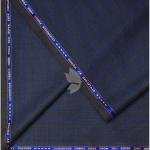 Raymond Luxurious fabric with Super 130's wool count & 70% wool Blue colour Checkered Unstitched Suit fabric of 3.5 mts / VV2662
