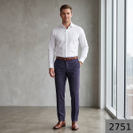 Raymond "Super fine Sapphire" collection merino wool blended Purple color checkered unstitched Trouser fabric of 1.25 meters / VV2751