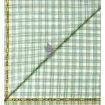 J.Hampstead Moretti Premium Egyptian Collection with 100% Giza Cotton Green Checkered Pattern Unstitched Shirt Fabric of 1.6 mts - Made In Italy / VV2763