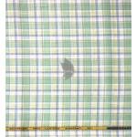 J.Hampstead Moretti Premium Egyptian Collection with 100% Giza Cotton Green Checkered Pattern Unstitched Shirt Fabric of 1.6 mts - Made In Italy / VV2766