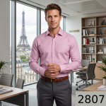 J.Hampstead Moretti Premium Egyptian Collection Natural Bamboo Blend Giza Pink (Old Rose) colour Solid Pattern Unstitched Shirt Fabric of 1.6 mts / VV2807