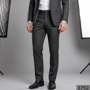 J.HAMPSTEAD TERRON RAYON BLACK COLOURED MATTY UNSTITCHED TROUSER FABRIC - 1.25 METRES / VV3752