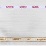 Raymond " 100 % Pure Cotton " White Self Striped Unstitched Trouser Fabric -1.25 metres / VV4100