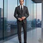 Raymond 60 % Merino  Wool Grey Unstitched Suit Fabric -3.0 metres - 4321 / VV4154