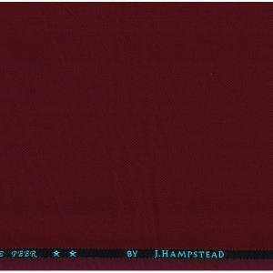 J.HAMPSTEAD SUPER WOOL 90'S MAROON COLOUR MATTE UNSTITCHED TROUSER FABRIC -1.30 METRES / VV5005